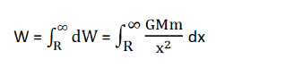 Derivation of Escape Velocity