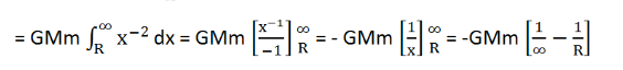 Derivation of Escape Velocity