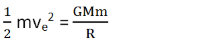 Derivation of Escape Velocity