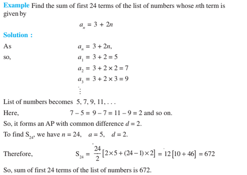 Arithmetic Progression Class 10 Chapter 5 Notes With Formulas and Examples