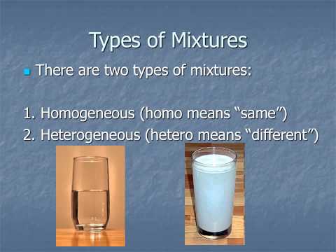 mixtures types characteristics properties chemistry compounds