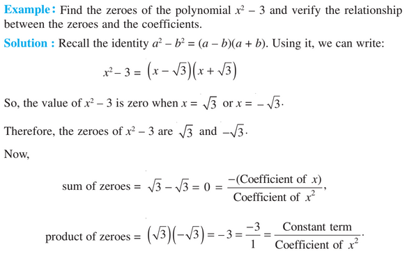 Polynomial For Class 10 Example Questions