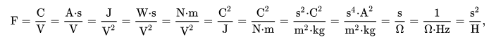 SI Unit of Capacitance