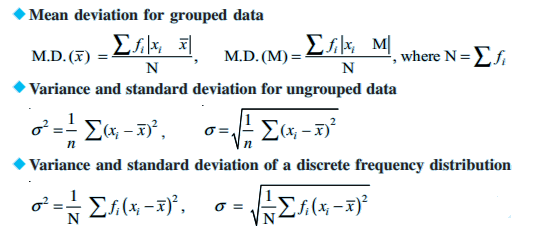 standard deviation formula class 11 continuous series