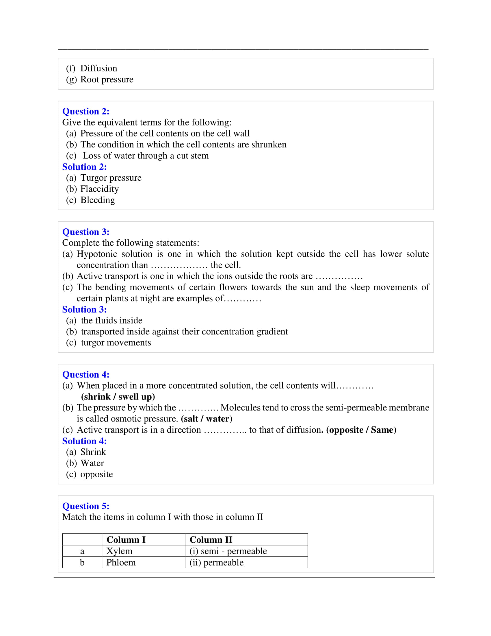 Selina Solutions Class 10 Concise Biology Chapter 3 Absorption By Roots 