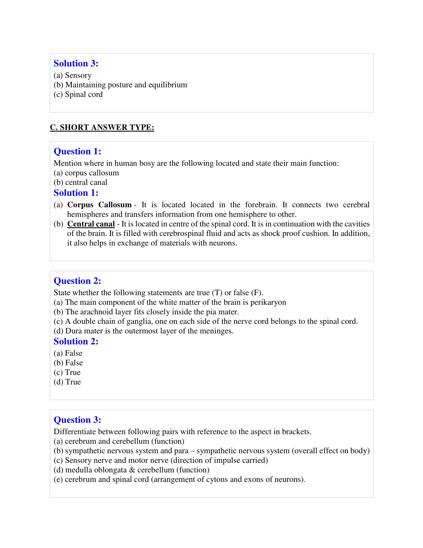 icse-selina-biology-solutions-class-10-chapter-8-the-nervous-system-03 icse-selina-biology-solutions-class-10-chapter-8-the-nervous-system-03