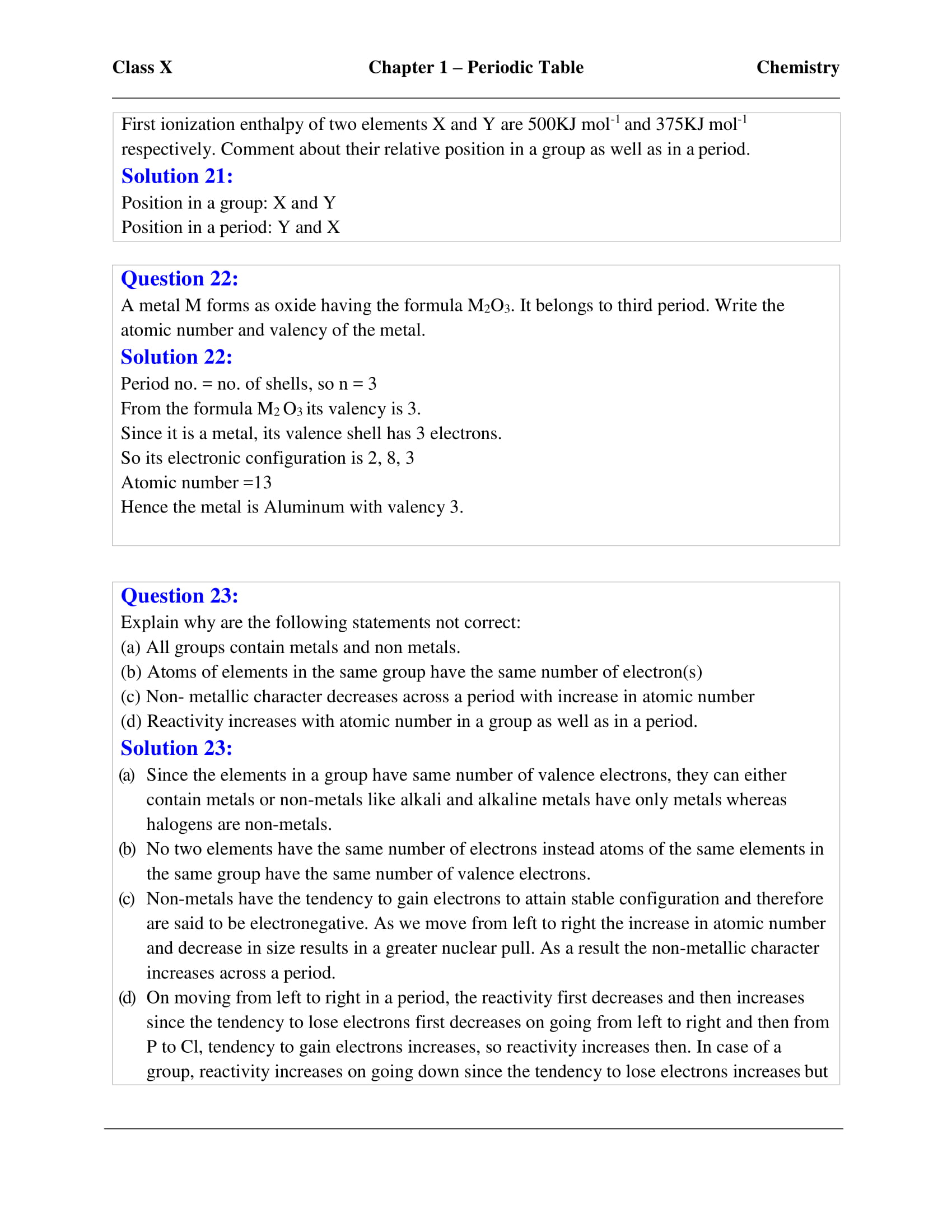 icse-selina-chemistry-solutions-class-10-chapter-1-periodic-table-periodic-properties-and-variations-of-properties-23 icse-selina-chemistry-solutions-class-10-chapter-1-periodic-table-periodic-properties-and-variations-of-properties-23
