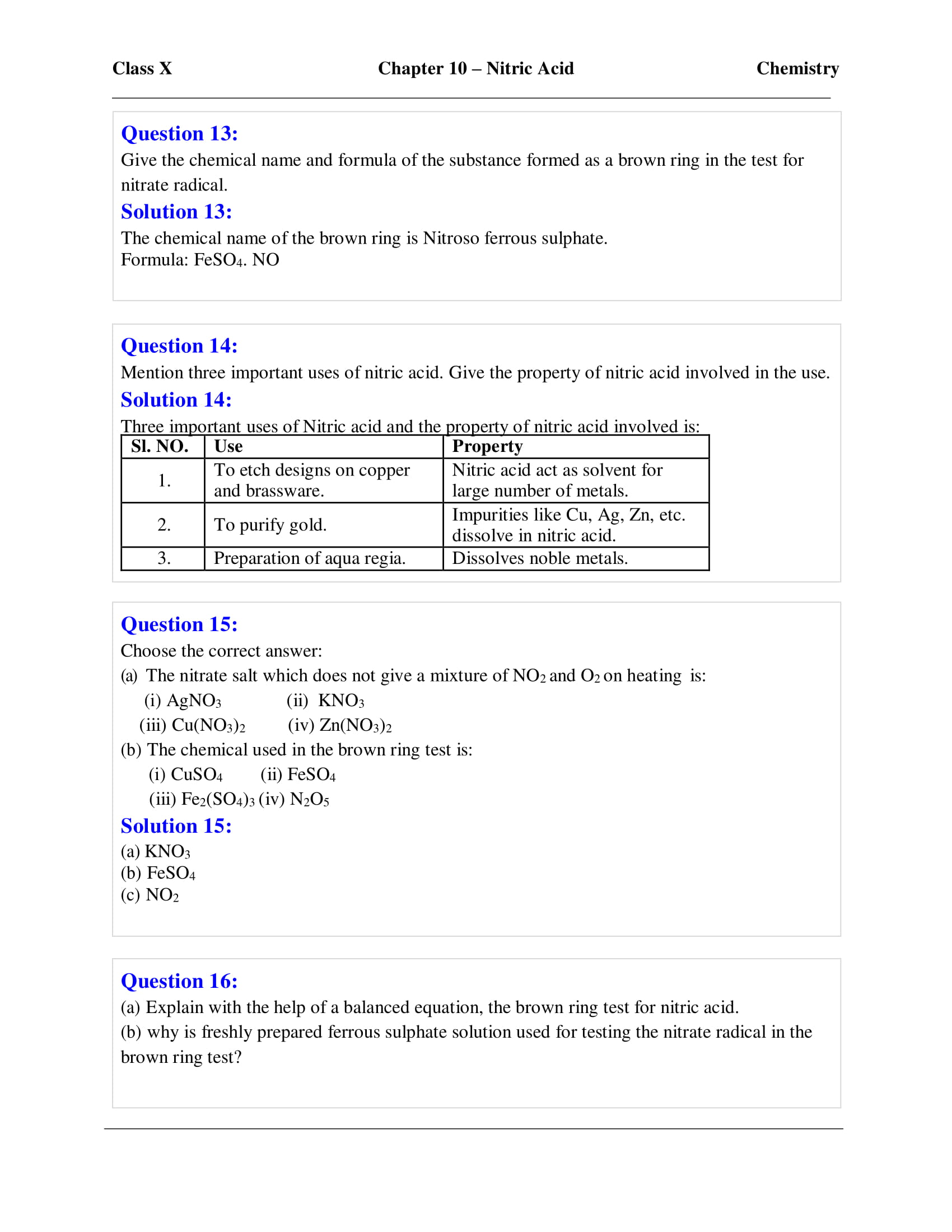 icse-selina-chemistry-solutions-class-10-chapter-10-study-of-compounds-nitric-acid-06 icse-selina-chemistry-solutions-class-10-chapter-10-study-of-compounds-nitric-acid-06