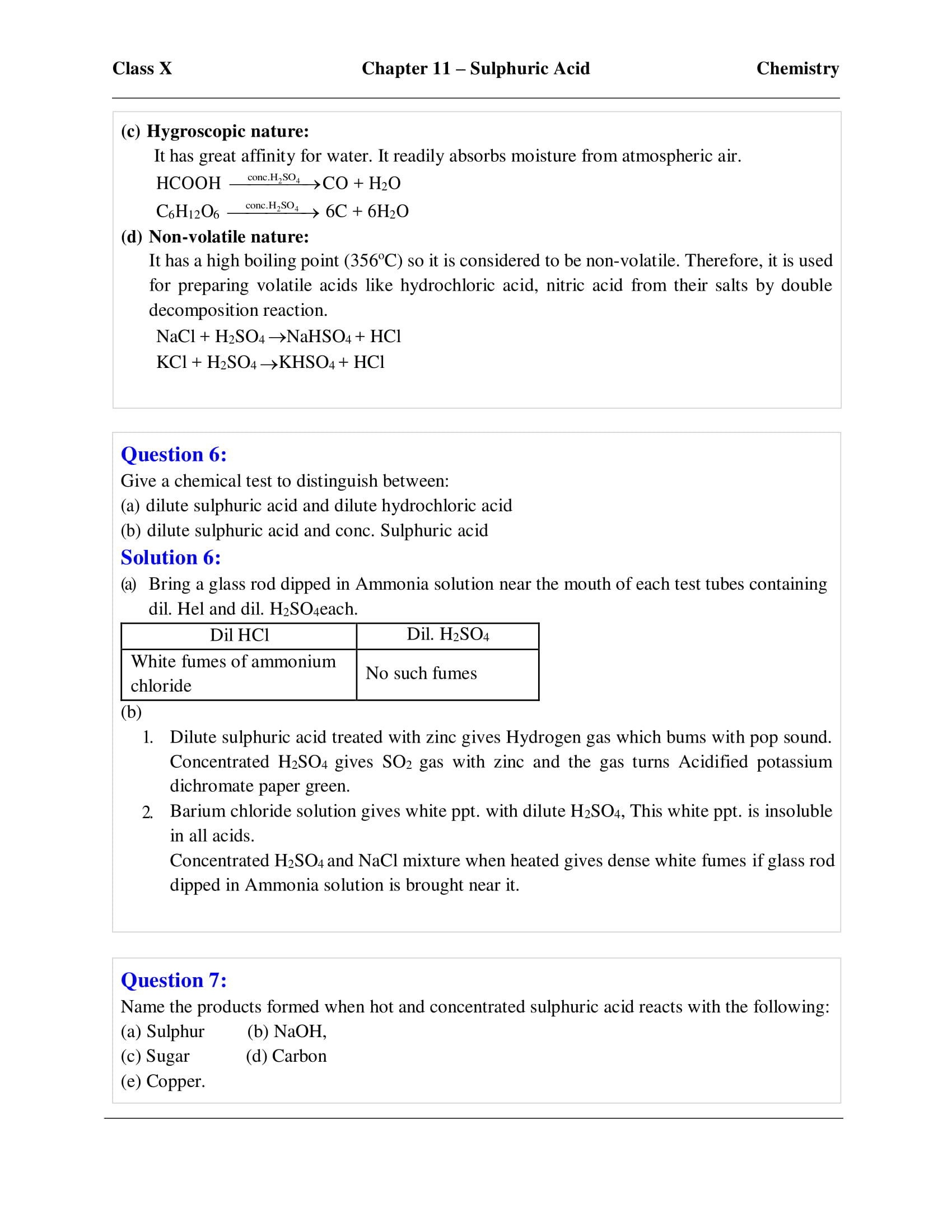 icse-selina-chemistry-solutions-class-10-chapter-11-sulphuric-acid-3 icse-selina-chemistry-solutions-class-10-chapter-11-sulphuric-acid-3