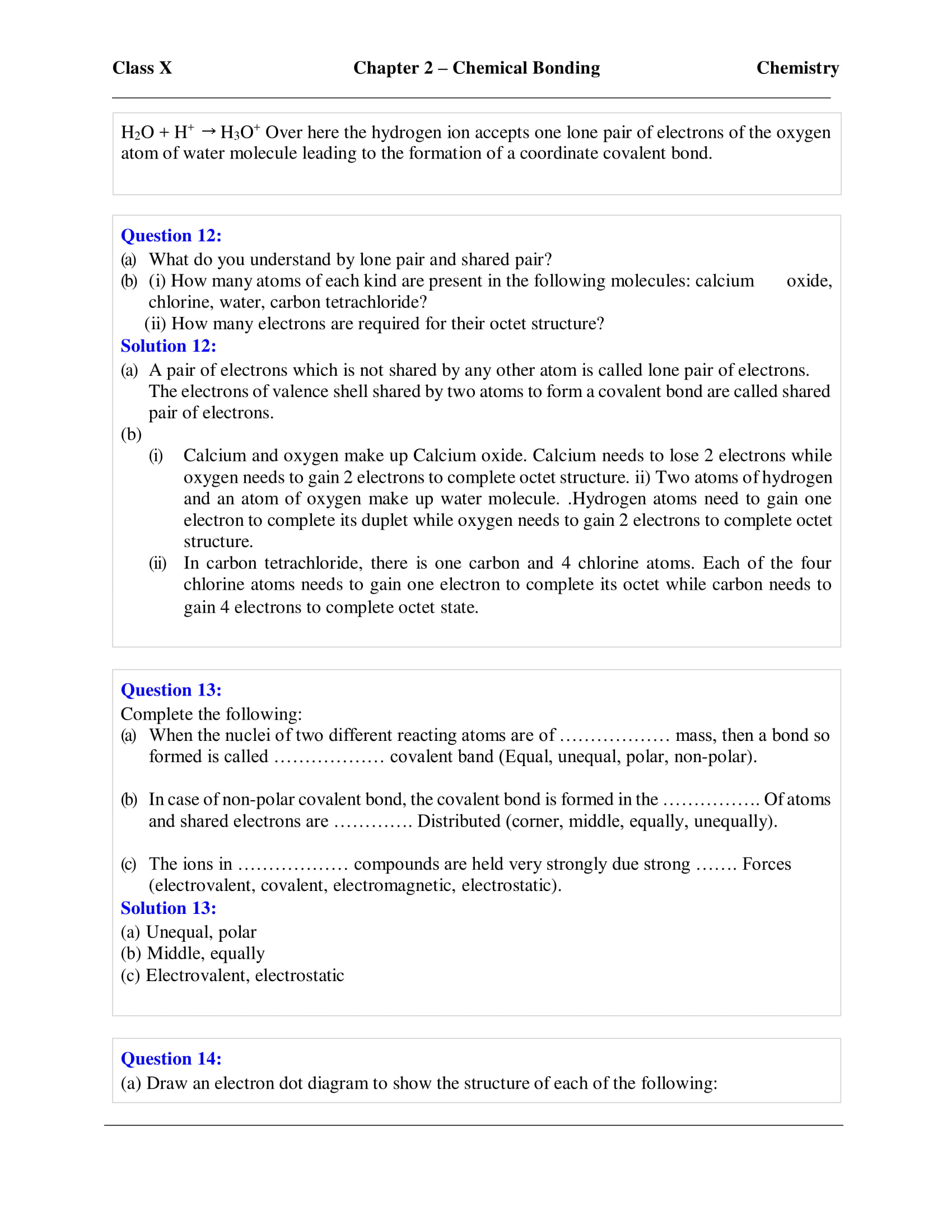 icse-selina-chemistry-solutions-class-10-chapter-2-chemical-bonding-13 icse-selina-chemistry-solutions-class-10-chapter-2-chemical-bonding-13