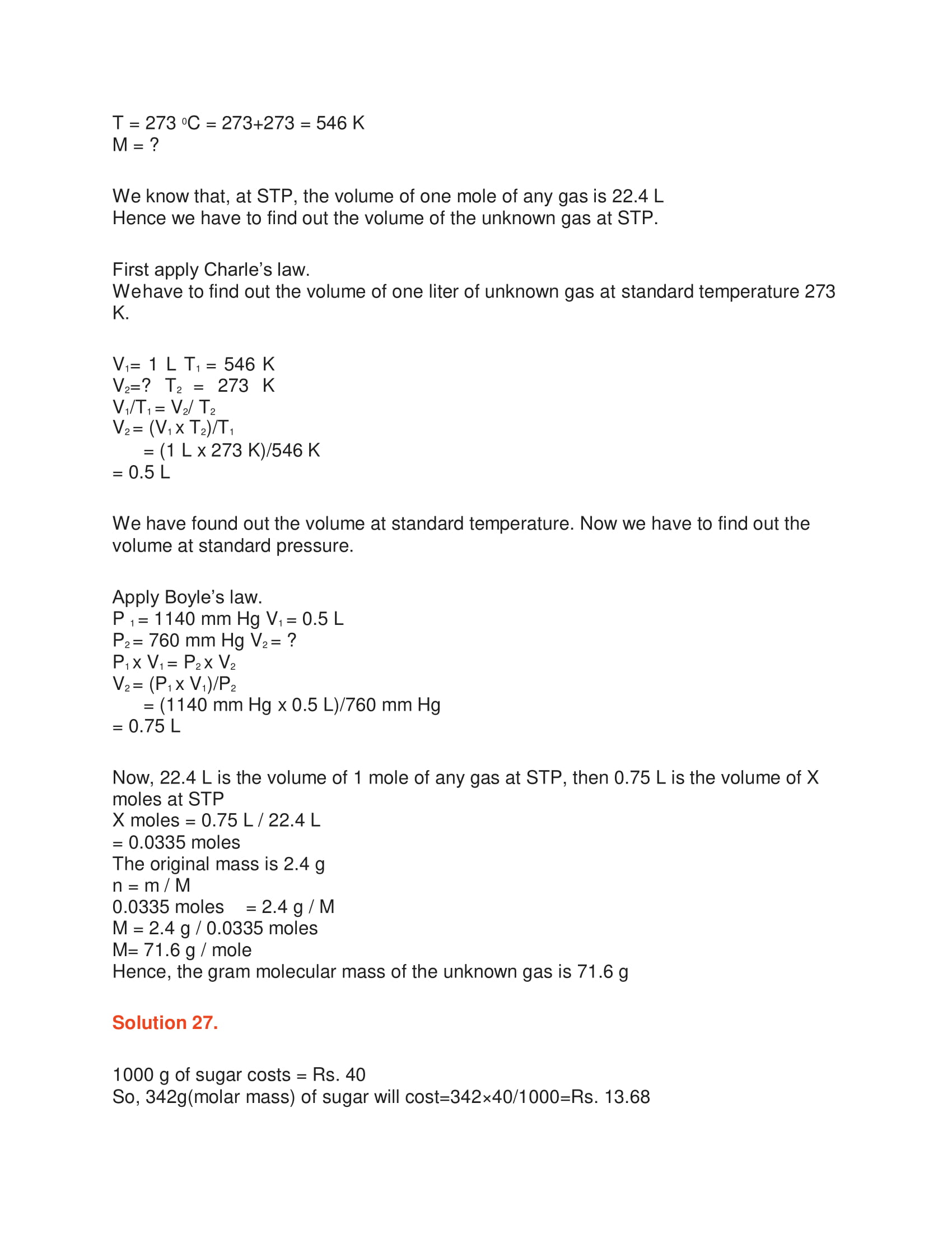 icse-selina-chemistry-solutions-class-10-chapter-5-mole-concept-and-stoichiometry-13 icse-selina-chemistry-solutions-class-10-chapter-5-mole-concept-and-stoichiometry-13