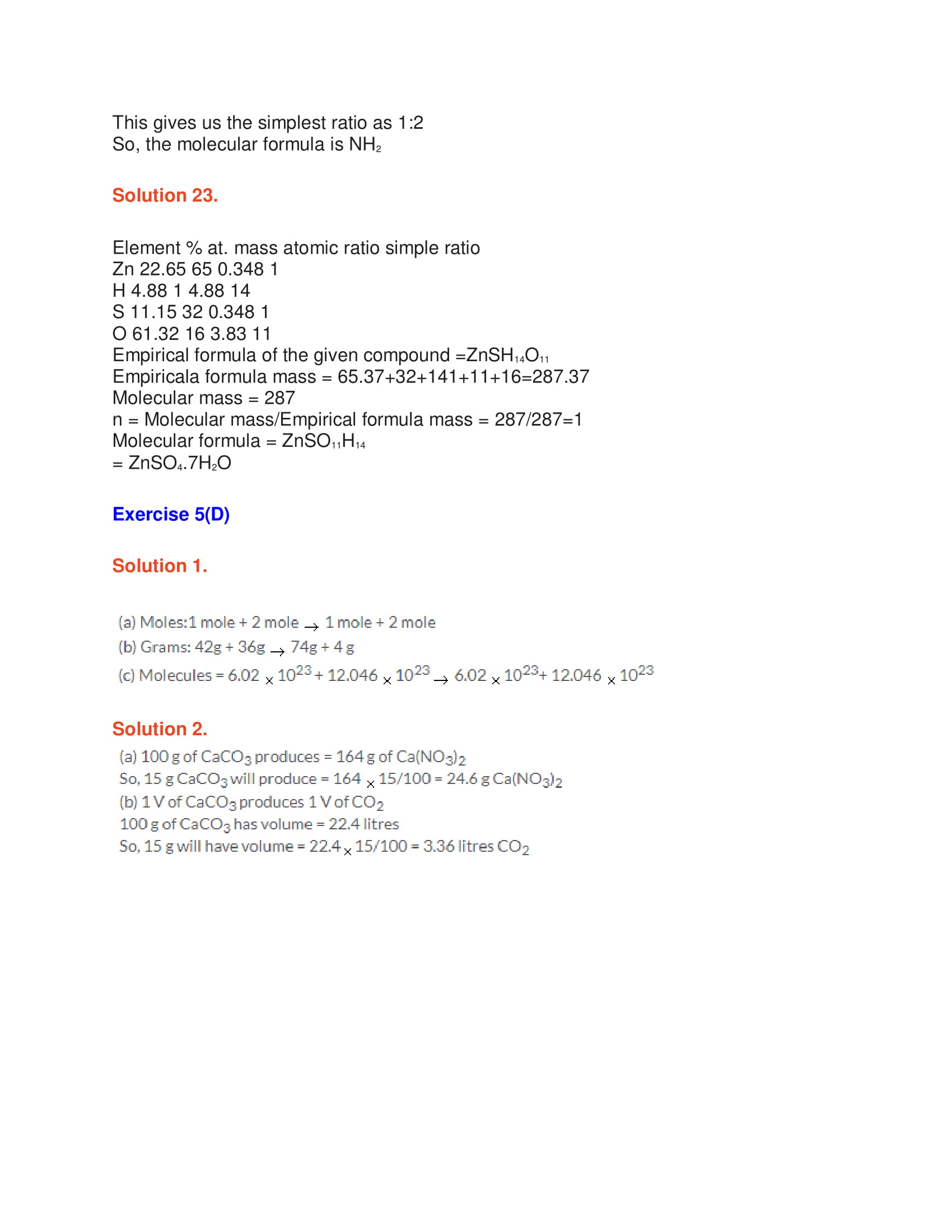 icse-selina-chemistry-solutions-class-10-chapter-5-mole-concept-and-stoichiometry-20 icse-selina-chemistry-solutions-class-10-chapter-5-mole-concept-and-stoichiometry-20