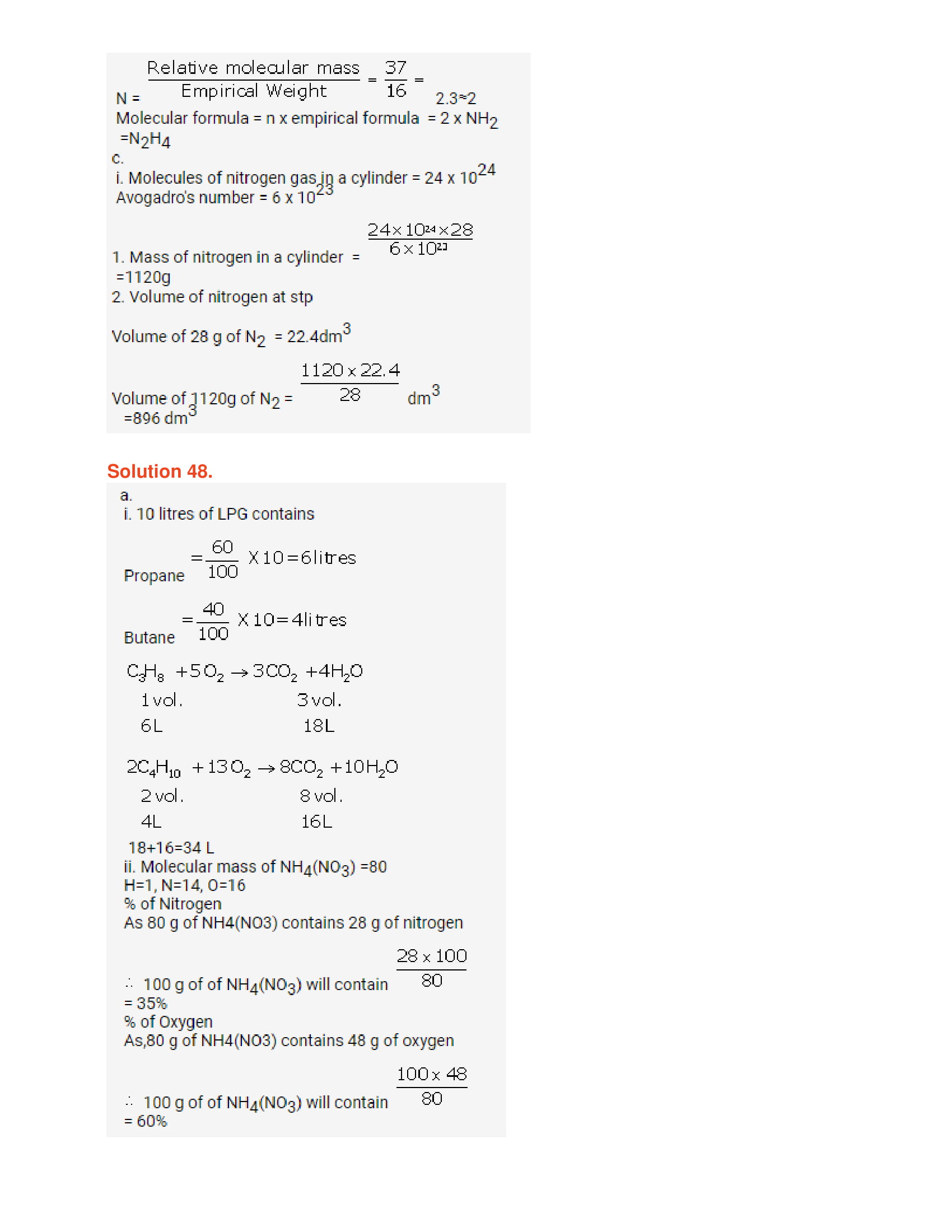 icse-selina-chemistry-solutions-class-10-chapter-5-mole-concept-and-stoichiometry-41 icse-selina-chemistry-solutions-class-10-chapter-5-mole-concept-and-stoichiometry-41