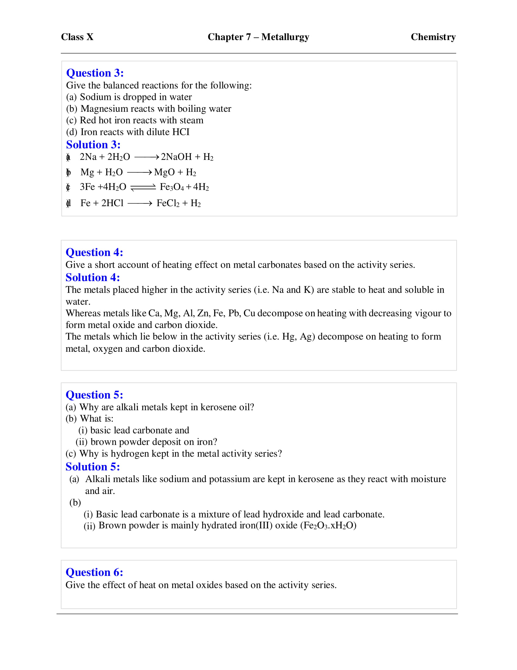 icse-selina-chemistry-solutions-class-10-chapter-7-metallurgy-07 icse-selina-chemistry-solutions-class-10-chapter-7-metallurgy-07