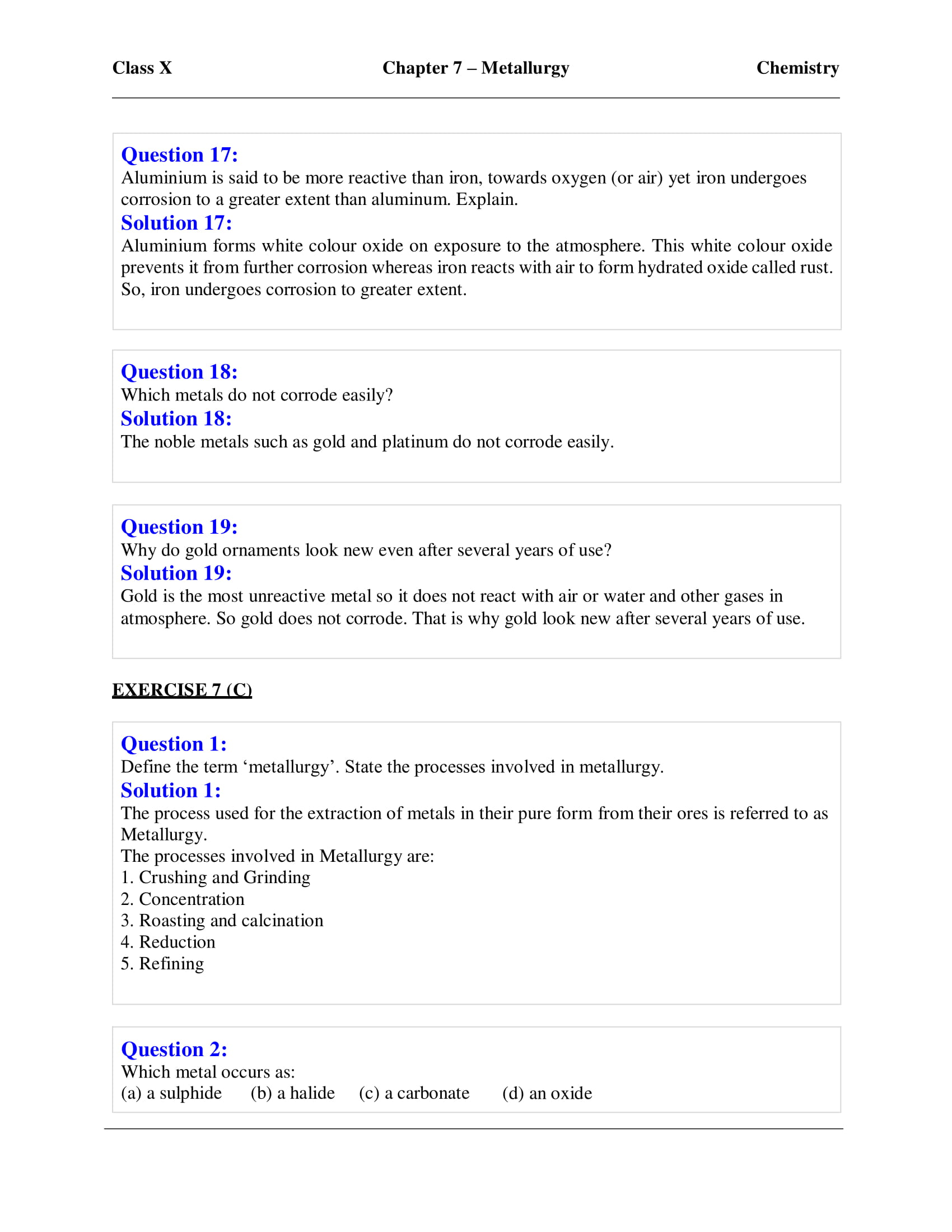 icse-selina-chemistry-solutions-class-10-chapter-7-metallurgy-11 icse-selina-chemistry-solutions-class-10-chapter-7-metallurgy-11
