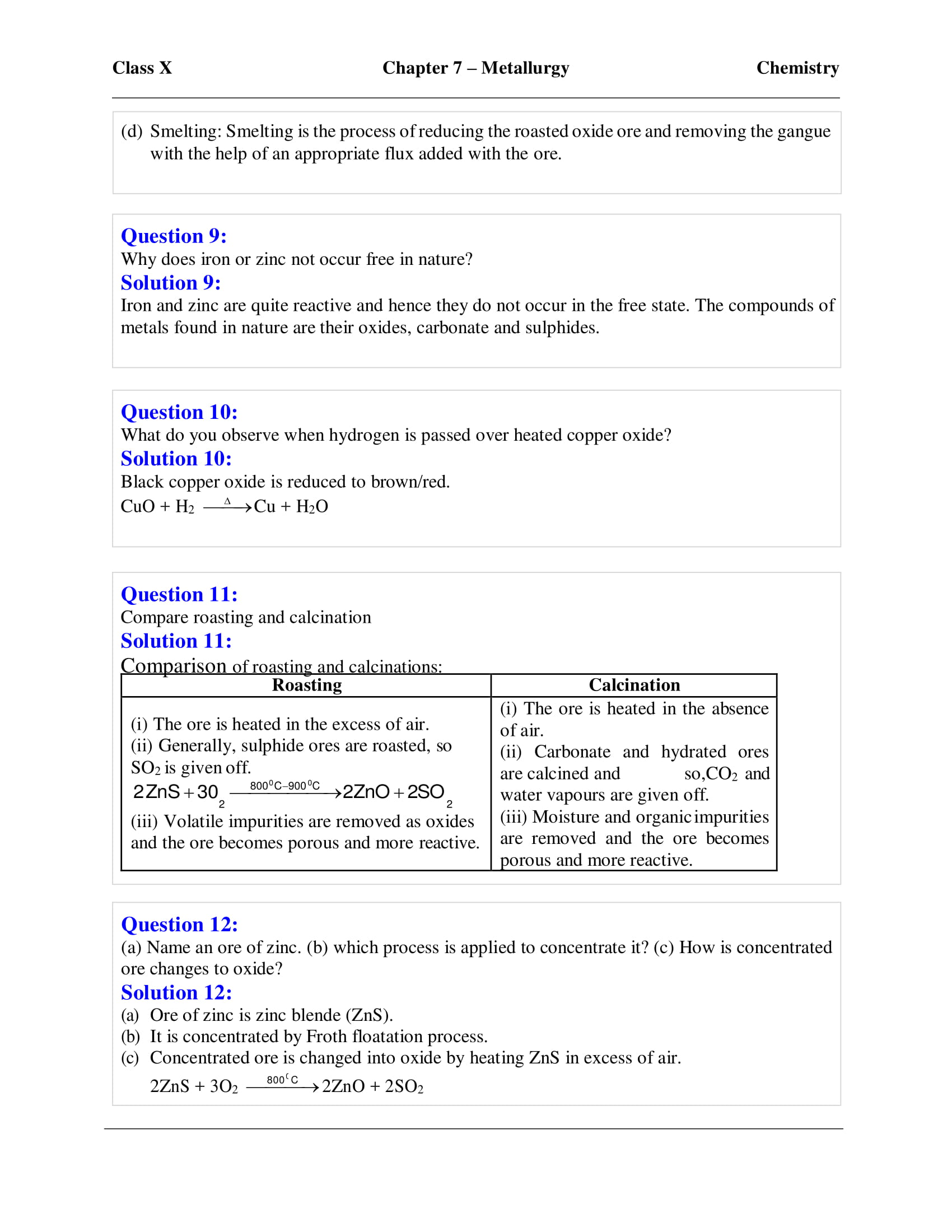 icse-selina-chemistry-solutions-class-10-chapter-7-metallurgy-14 icse-selina-chemistry-solutions-class-10-chapter-7-metallurgy-14