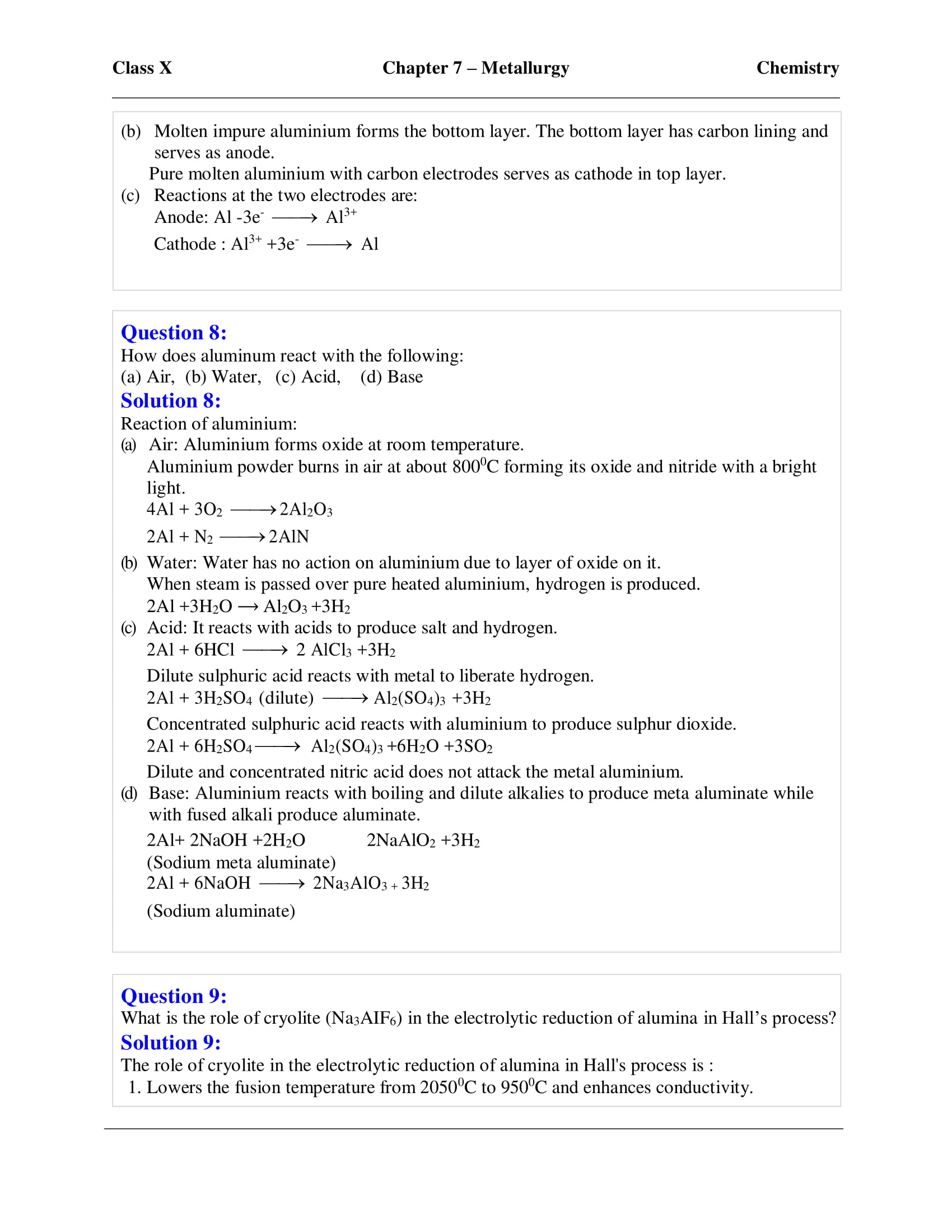 icse-selina-chemistry-solutions-class-10-chapter-7-metallurgy-19 icse-selina-chemistry-solutions-class-10-chapter-7-metallurgy-19