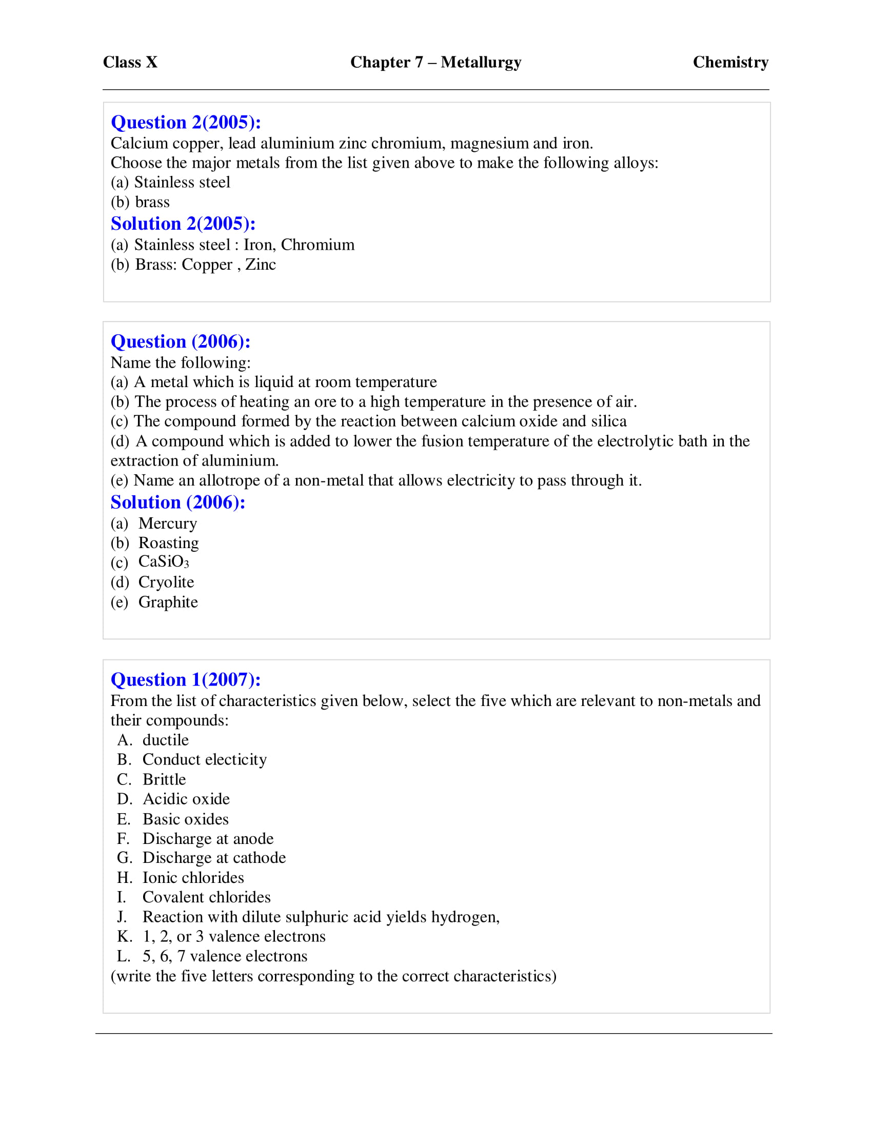 icse-selina-chemistry-solutions-class-10-chapter-7-metallurgy-30 icse-selina-chemistry-solutions-class-10-chapter-7-metallurgy-30