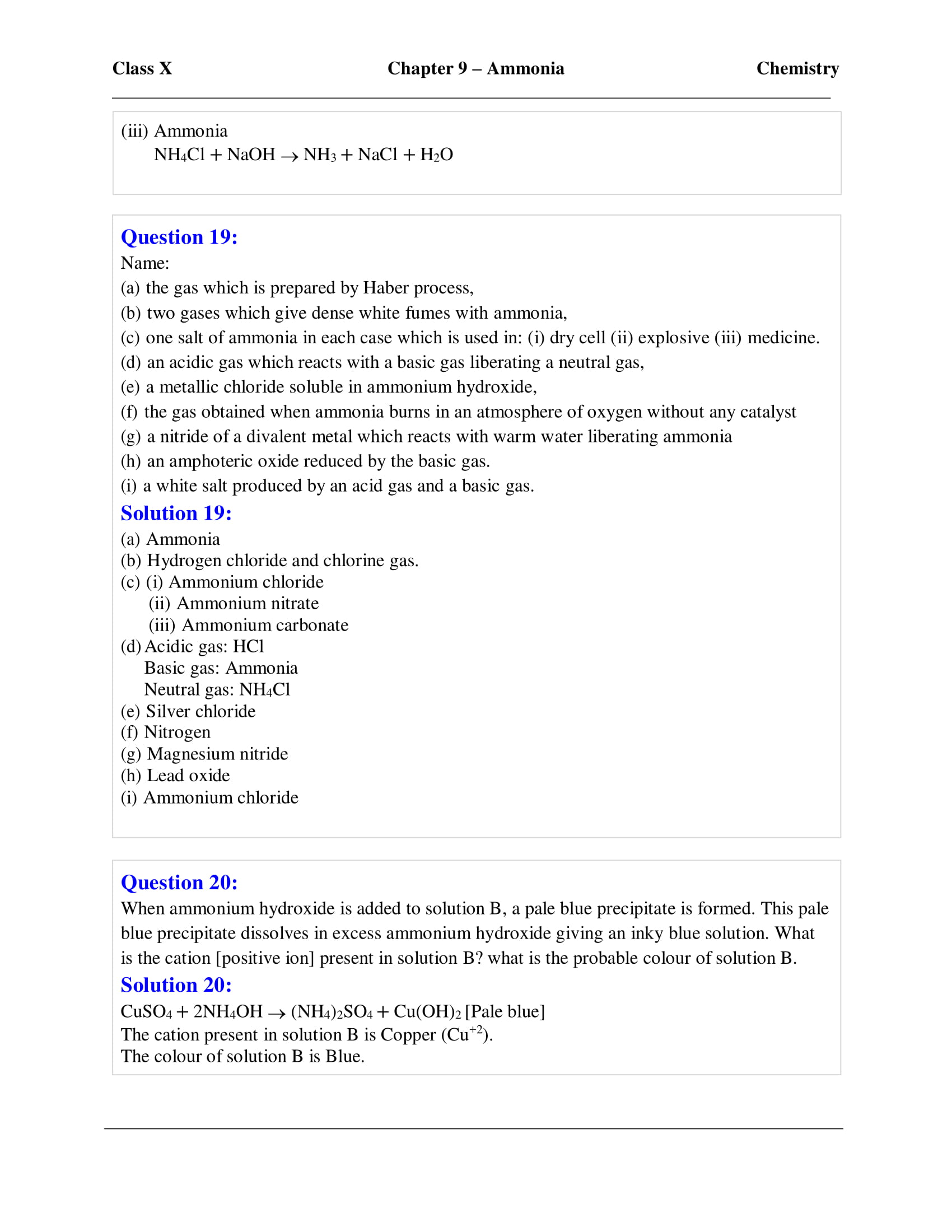 icse-selina-chemistry-solutions-class-10-chapter-9-study-of-compounds-ammonia-08 icse-selina-chemistry-solutions-class-10-chapter-9-study-of-compounds-ammonia-08