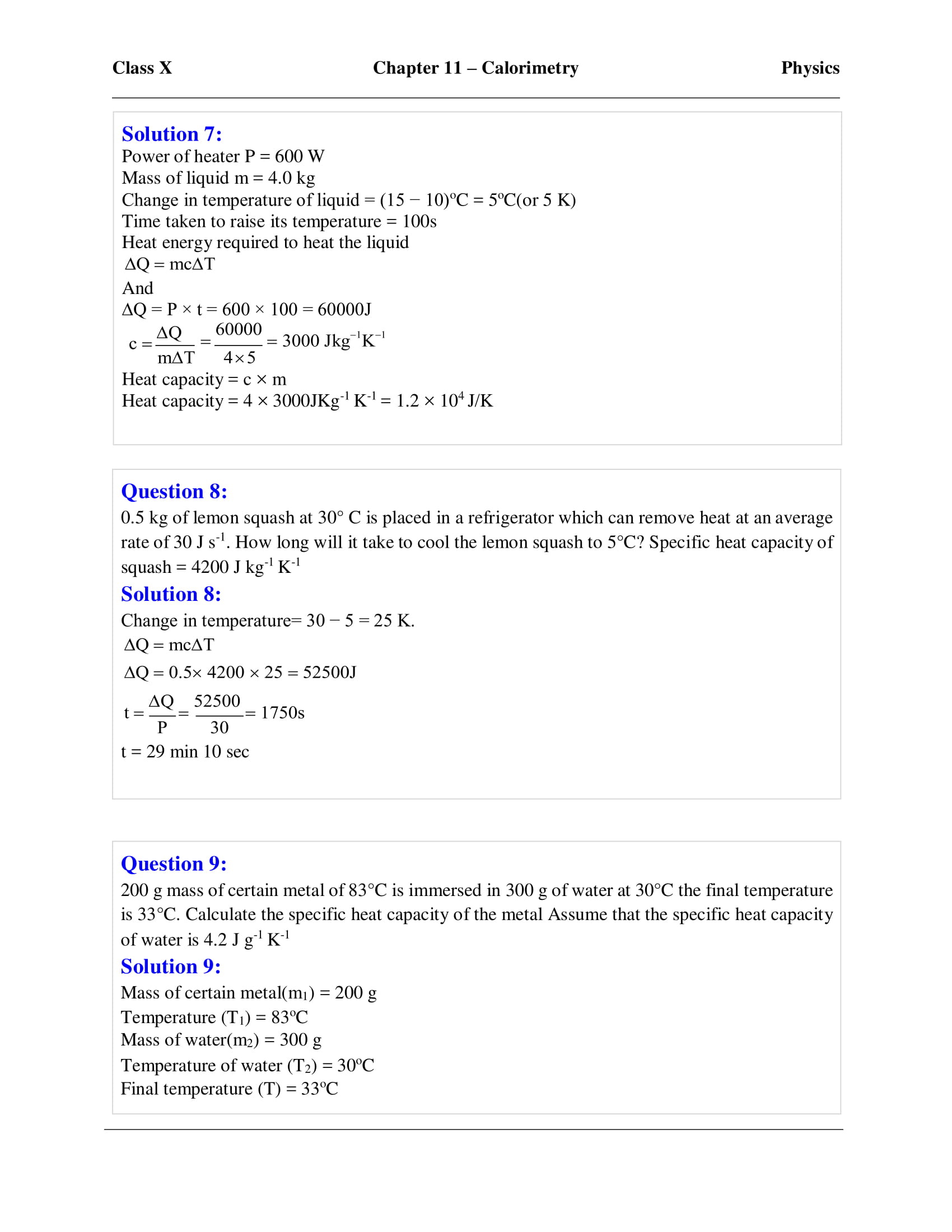 icse-selina-physics-solutions-class-10-chapter-11-calorimetry-13 icse-selina-physics-solutions-class-10-chapter-11-calorimetry-13