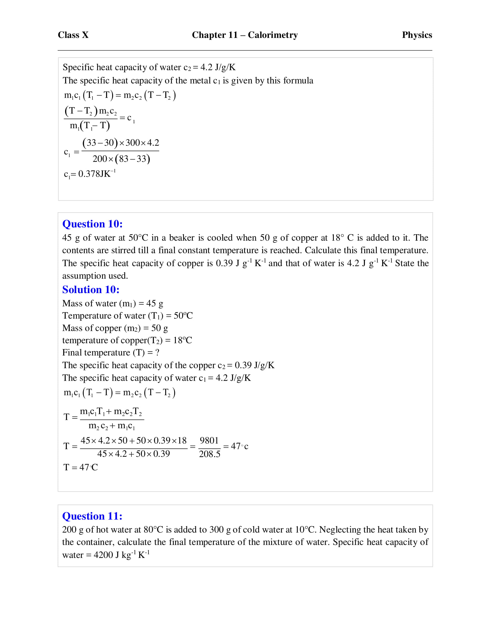 icse-selina-physics-solutions-class-10-chapter-11-calorimetry-14 icse-selina-physics-solutions-class-10-chapter-11-calorimetry-14