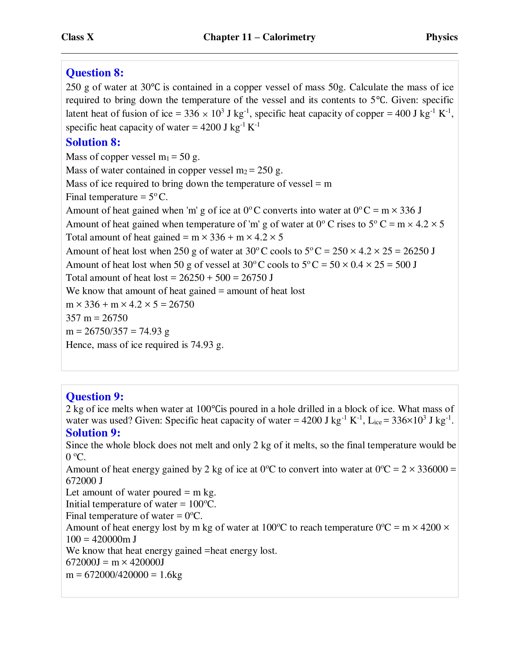 icse-selina-physics-solutions-class-10-chapter-11-calorimetry-29 icse-selina-physics-solutions-class-10-chapter-11-calorimetry-29
