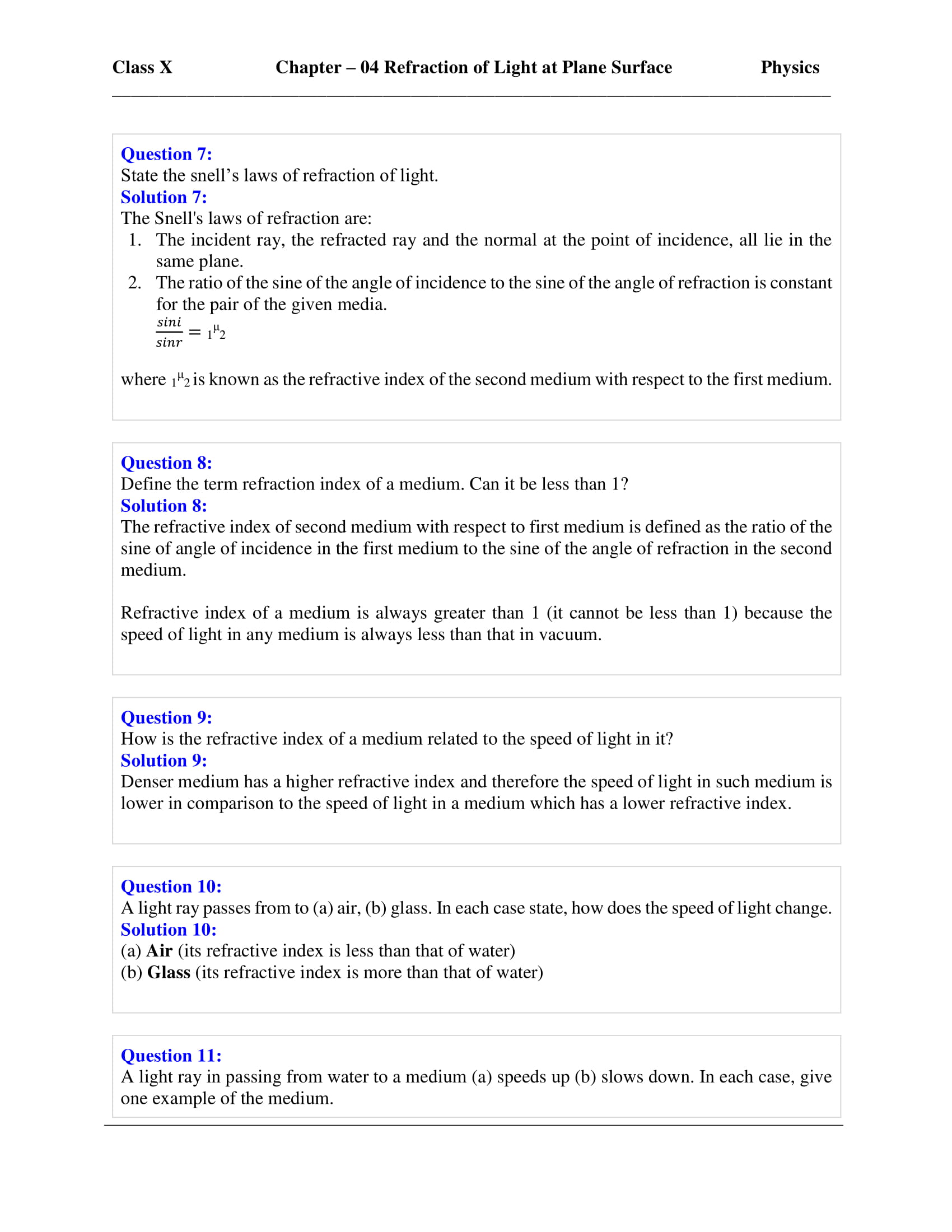 icse-selina-physics-solutions-class-10-chapter-4-refraction-of-light-at-plane-surfaces-03 icse-selina-physics-solutions-class-10-chapter-4-refraction-of-light-at-plane-surfaces-03