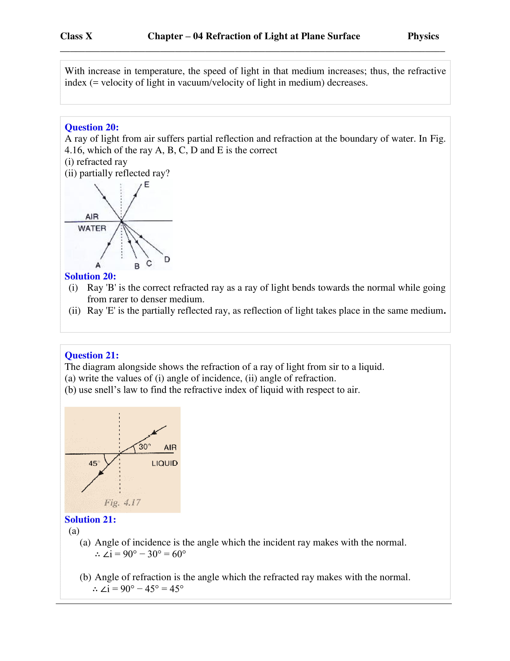 icse-selina-physics-solutions-class-10-chapter-4-refraction-of-light-at-plane-surfaces-06 icse-selina-physics-solutions-class-10-chapter-4-refraction-of-light-at-plane-surfaces-06