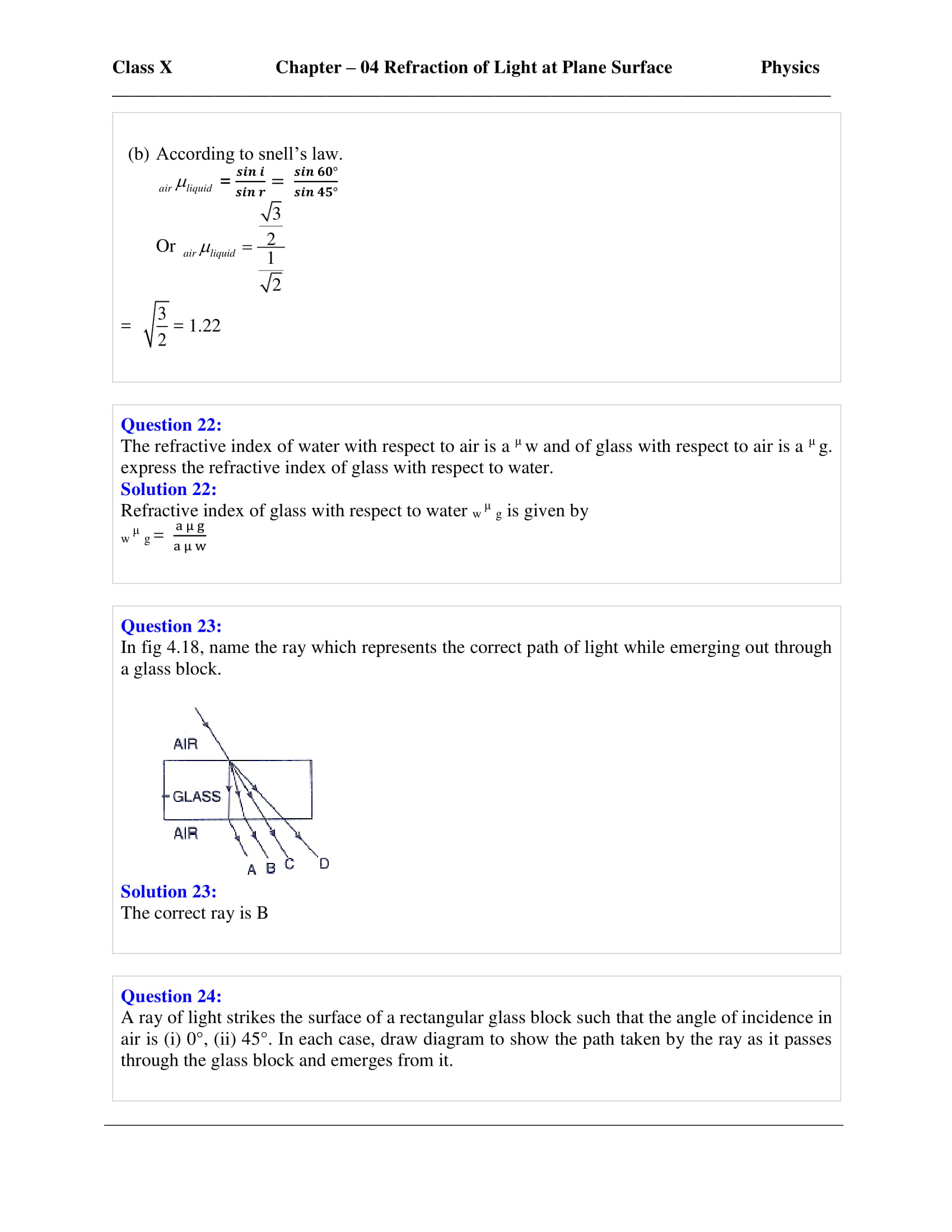icse-selina-physics-solutions-class-10-chapter-4-refraction-of-light-at-plane-surfaces-07 icse-selina-physics-solutions-class-10-chapter-4-refraction-of-light-at-plane-surfaces-07