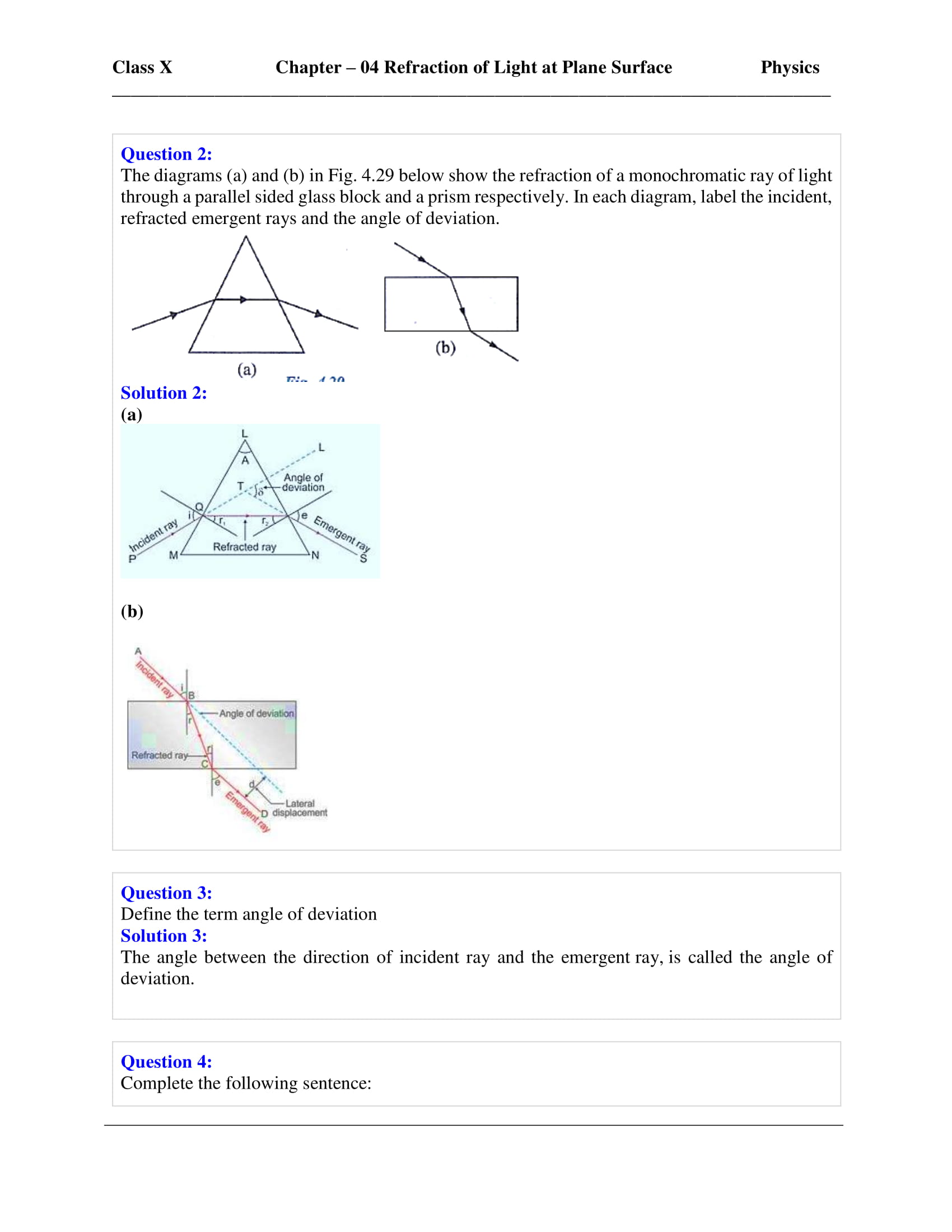 icse-selina-physics-solutions-class-10-chapter-4-refraction-of-light-at-plane-surfaces-14 icse-selina-physics-solutions-class-10-chapter-4-refraction-of-light-at-plane-surfaces-14