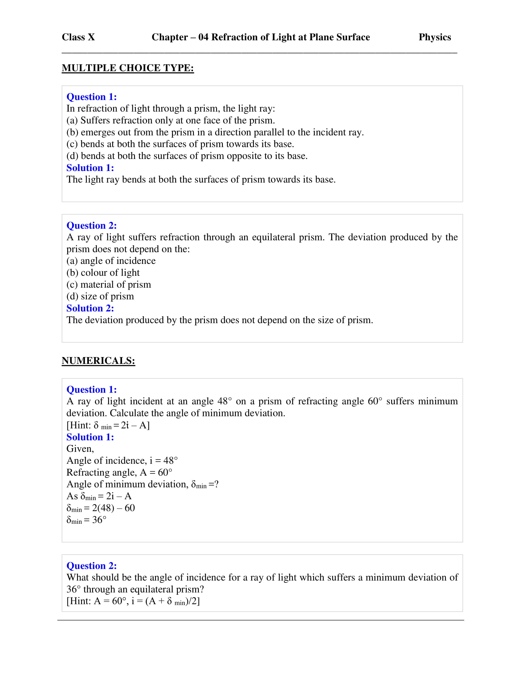 icse-selina-physics-solutions-class-10-chapter-4-refraction-of-light-at-plane-surfaces-21 icse-selina-physics-solutions-class-10-chapter-4-refraction-of-light-at-plane-surfaces-21