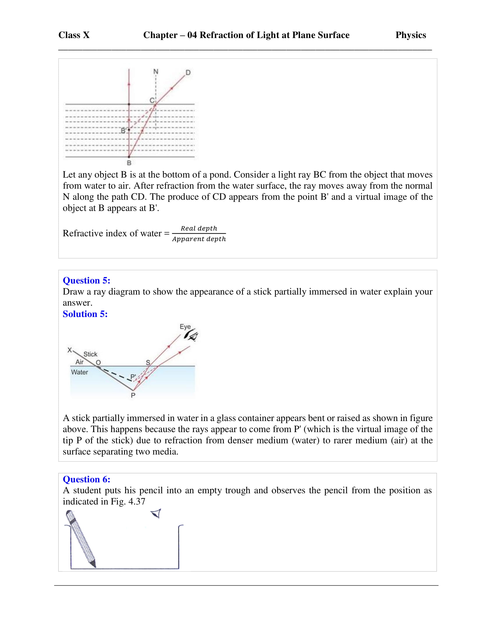 icse-selina-physics-solutions-class-10-chapter-4-refraction-of-light-at-plane-surfaces-24 icse-selina-physics-solutions-class-10-chapter-4-refraction-of-light-at-plane-surfaces-24