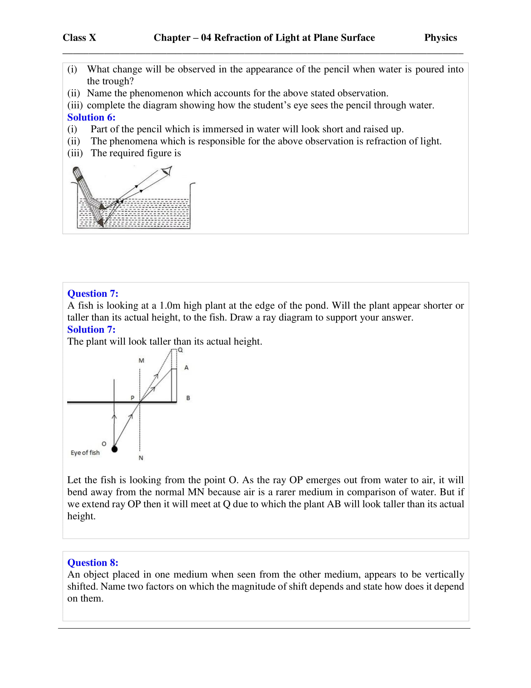 icse-selina-physics-solutions-class-10-chapter-4-refraction-of-light-at-plane-surfaces-25 icse-selina-physics-solutions-class-10-chapter-4-refraction-of-light-at-plane-surfaces-25