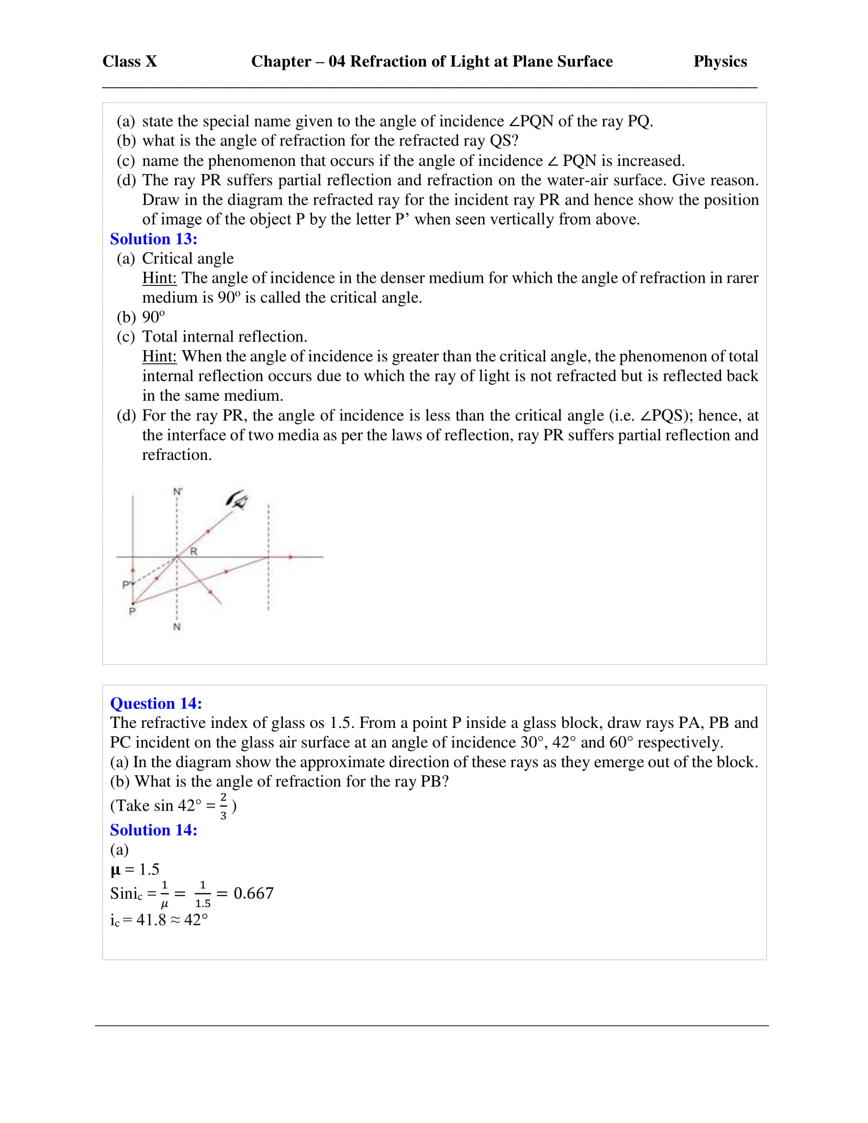 icse-selina-physics-solutions-class-10-chapter-4-refraction-of-light-at-plane-surfaces-32 icse-selina-physics-solutions-class-10-chapter-4-refraction-of-light-at-plane-surfaces-32