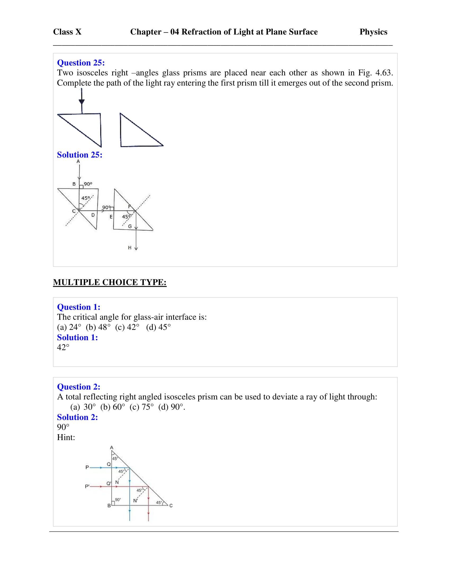 icse-selina-physics-solutions-class-10-chapter-4-refraction-of-light-at-plane-surfaces-38 icse-selina-physics-solutions-class-10-chapter-4-refraction-of-light-at-plane-surfaces-38