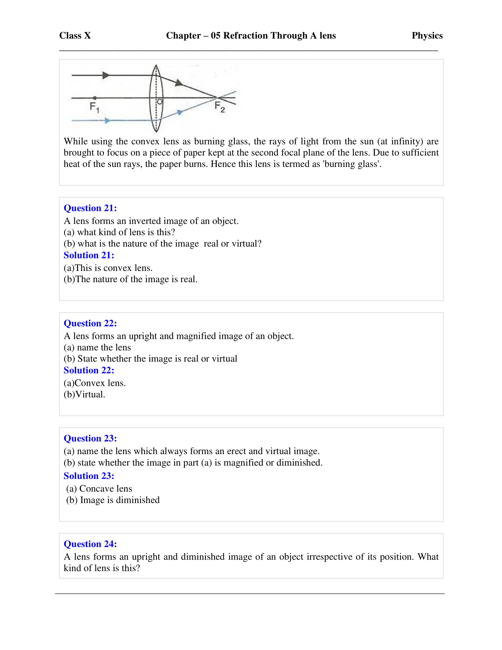 icse-selina-physics-solutions-class-10-chapter-5-refraction-through-a-lens-26 icse-selina-physics-solutions-class-10-chapter-5-refraction-through-a-lens-26