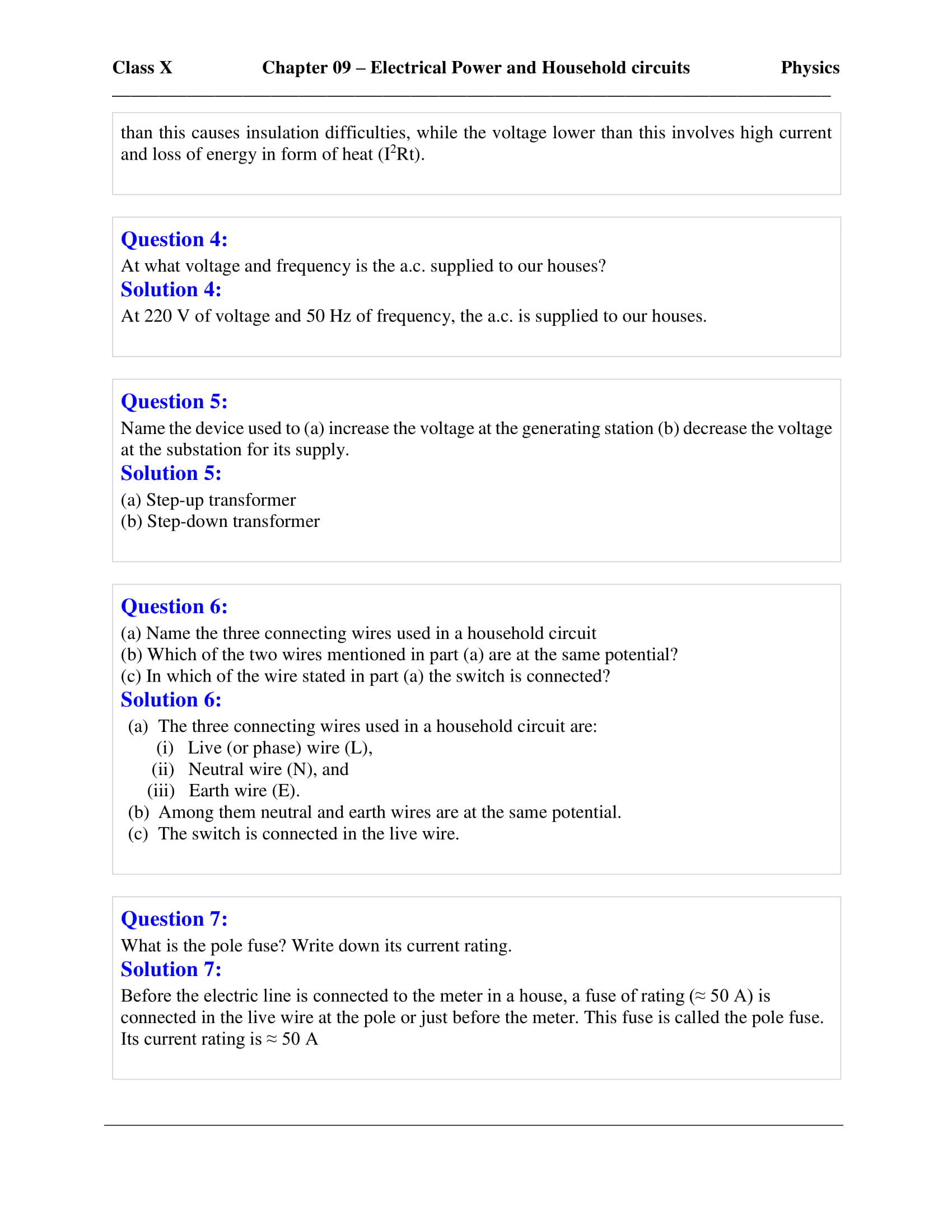 icse-selina-physics-solutions-class-10-chapter-9-household-circuits-16 icse-selina-physics-solutions-class-10-chapter-9-household-circuits-16