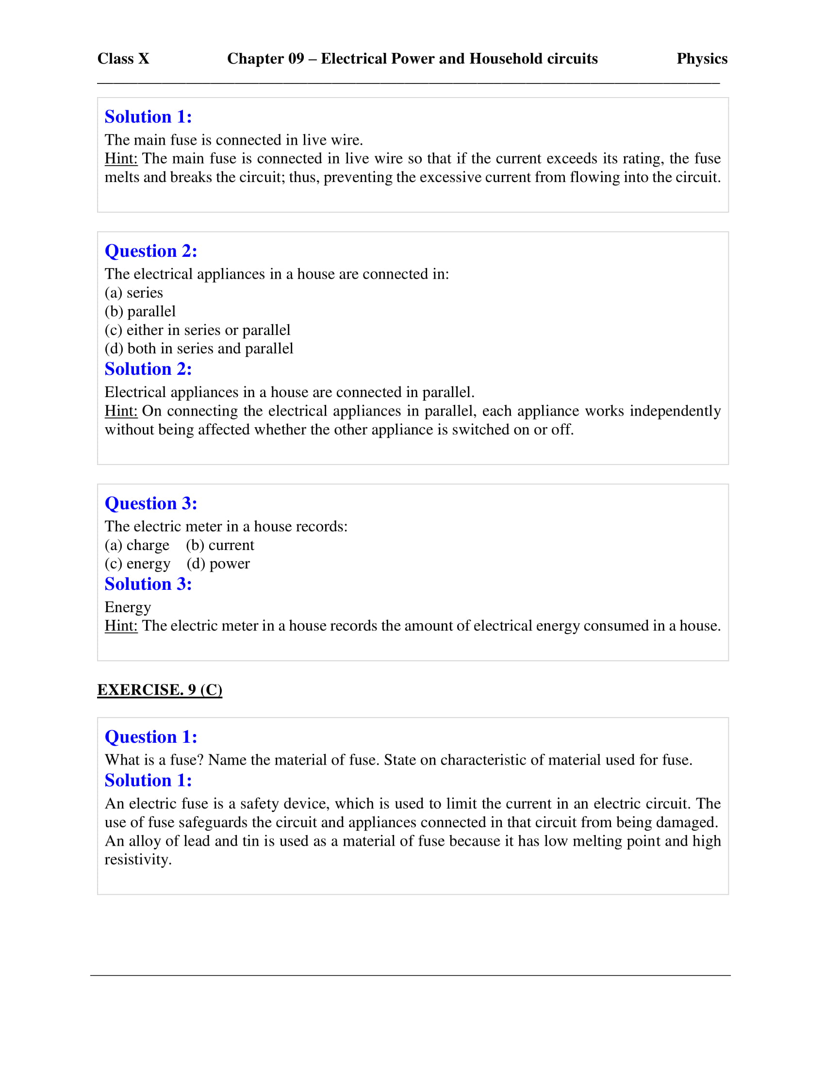 icse-selina-physics-solutions-class-10-chapter-9-household-circuits-20 icse-selina-physics-solutions-class-10-chapter-9-household-circuits-20