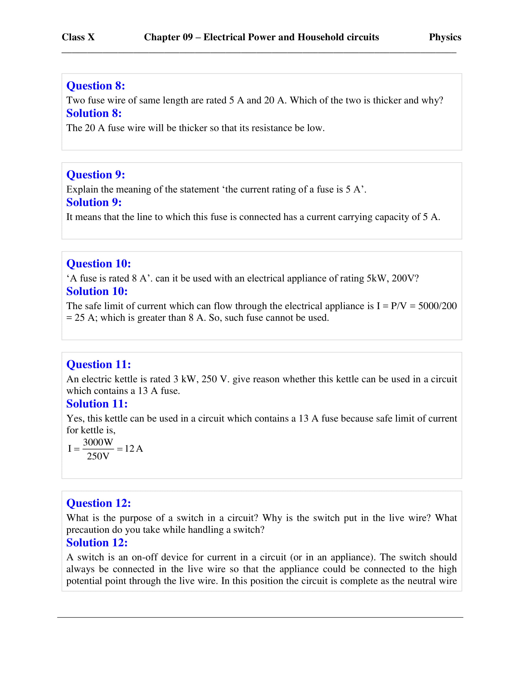 icse-selina-physics-solutions-class-10-chapter-9-household-circuits-23 icse-selina-physics-solutions-class-10-chapter-9-household-circuits-23