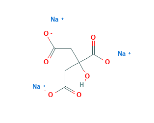 Structural Formula of Sodium Citrate 