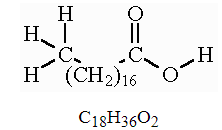 Stearic Acid Structural Formula