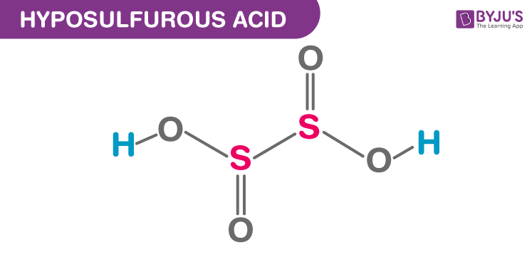 Hyposulfurous Acid Structural Formula