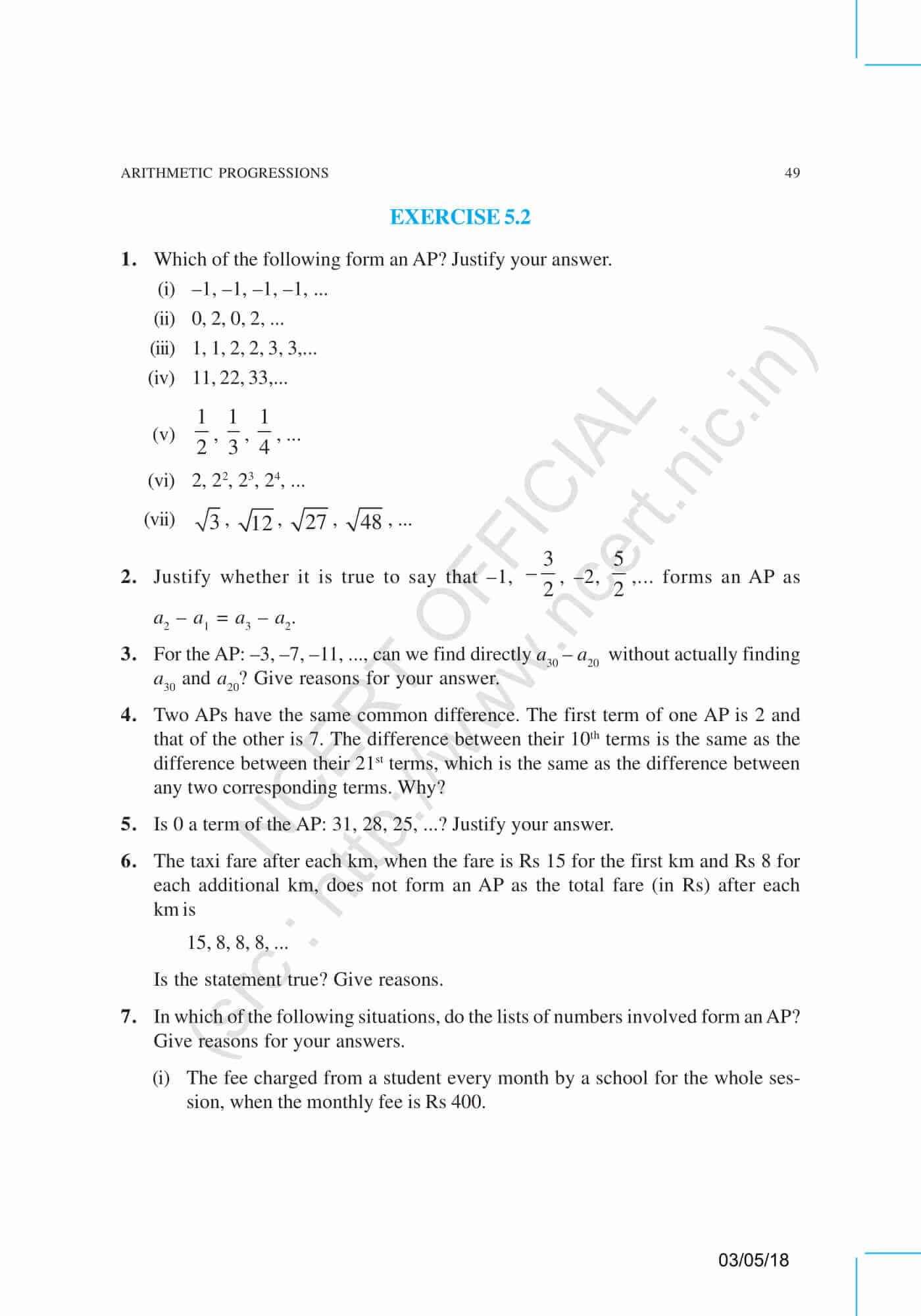 Mathematics Form 3 Chapter 1 Exercise With Answers Exercise