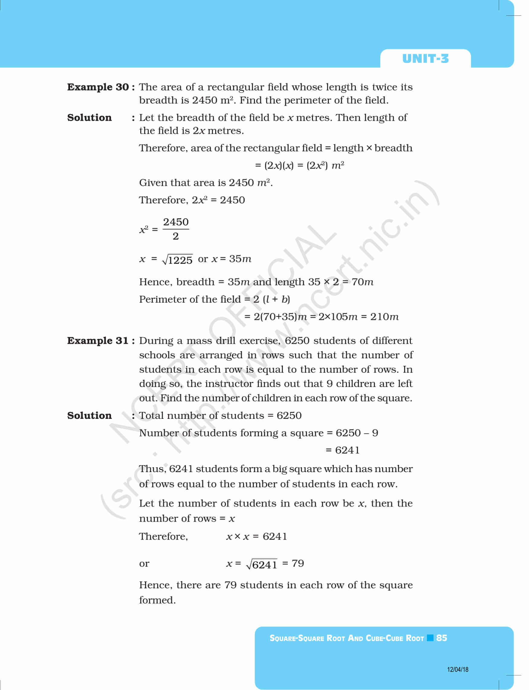 ncert exemplar class 8 maths square and square roots solutions