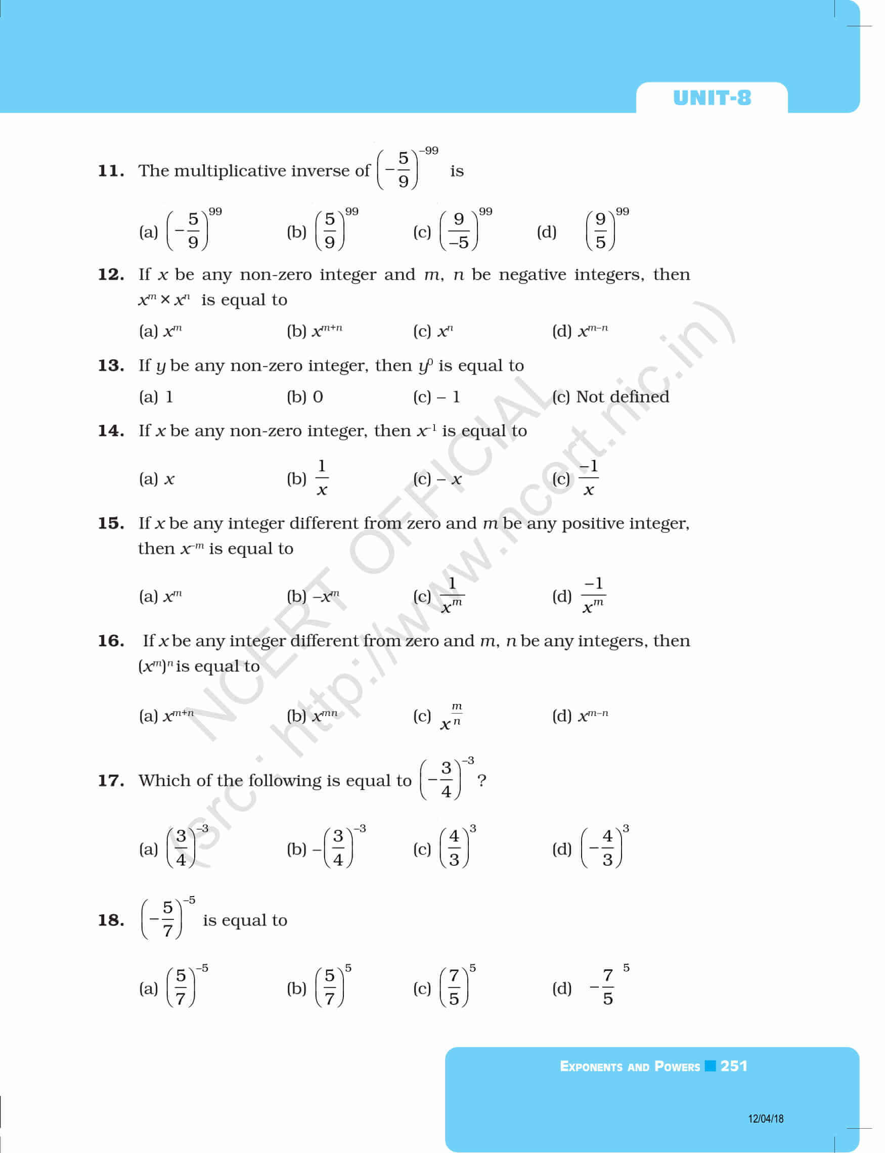 case study questions class 8 maths cbse chapter wise pdf