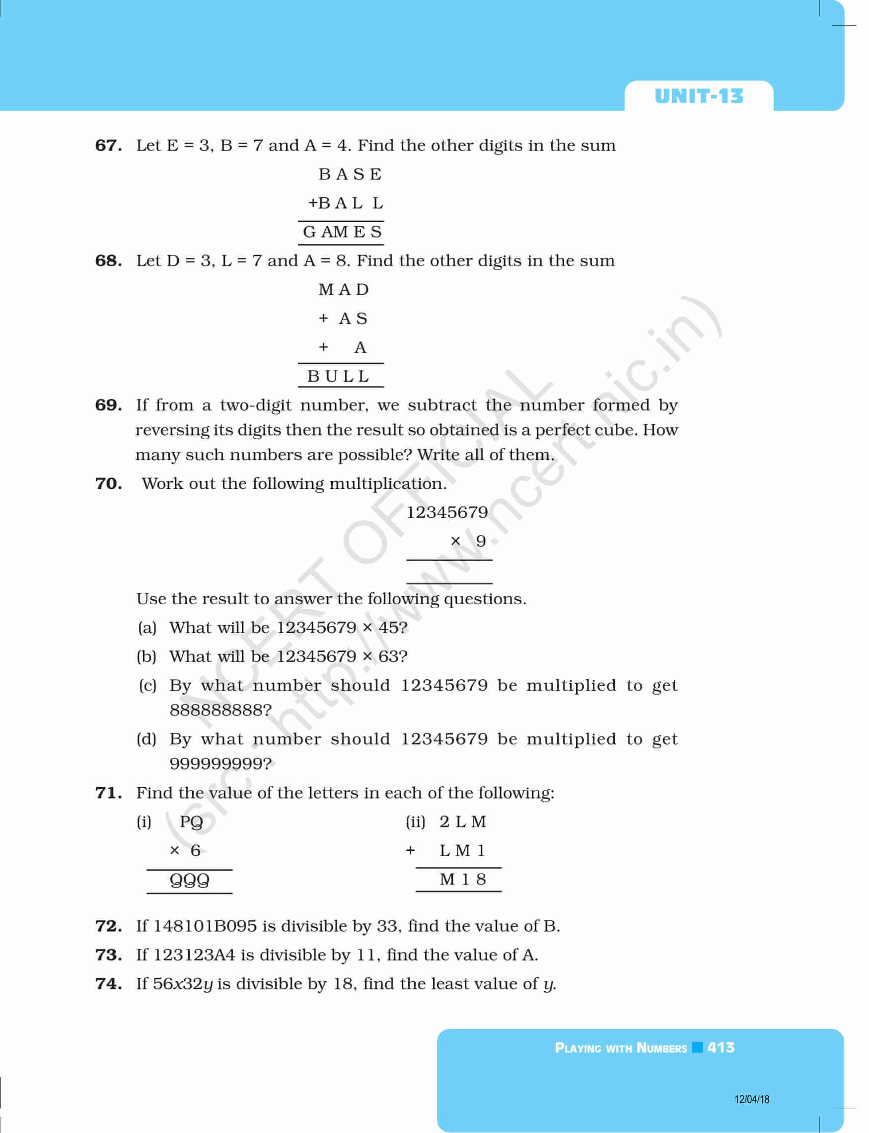 NCERT Exemplar Class 8 NCERT Exemplar Maths Solutions Chapter 13 ...