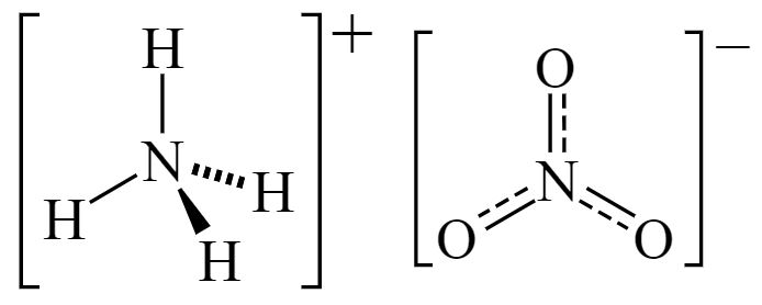 Ammonium Nitrate Formula With Chemical Structure Diagram