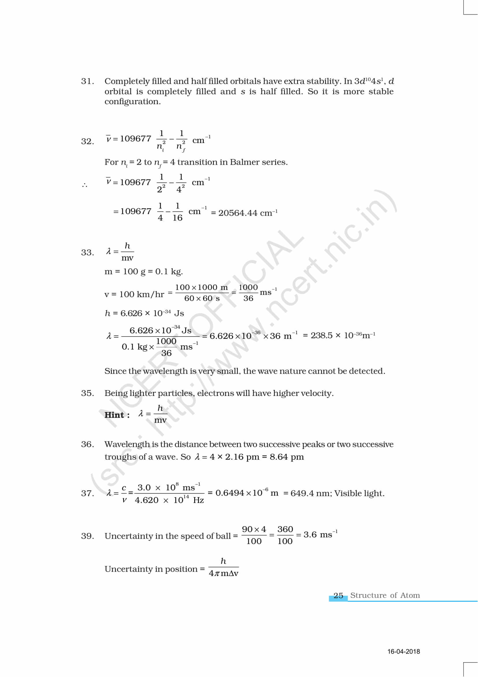 NCERT Exemplar Class 11 Chemistry Solutions Chapter 2 - Download Free PDF