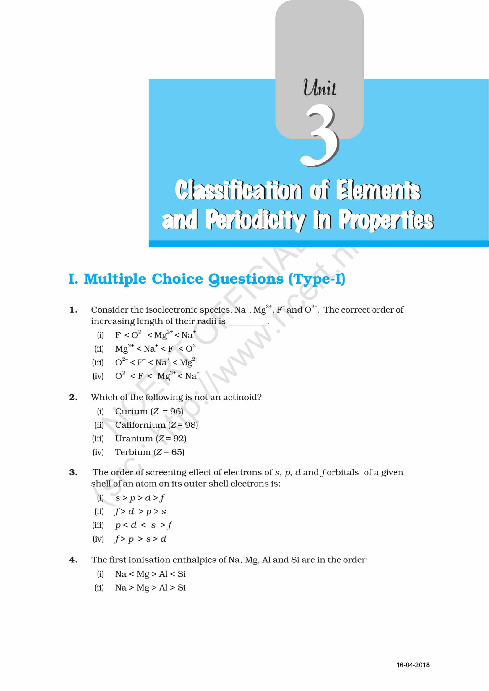 NCERT Exemplar Class 11 Chemistry Solutions Chapter 3 ...