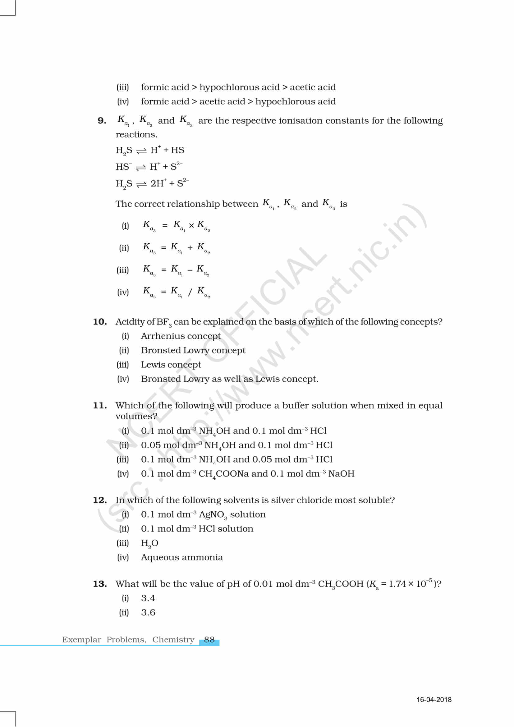 Ncert Exemplar Class 11 Chemistry Solutions Chapter 7 Download Free Pdf 3796